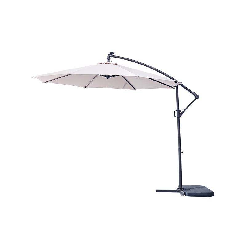 ¿Por qué debería considerar una sombrilla tipo banana voladiza para mayor comodidad al aire libre?